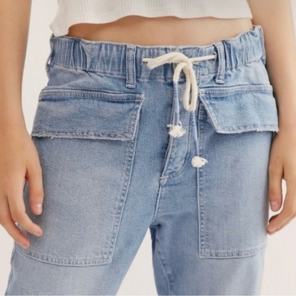 Free People We The Free City Slouch Tapered Jeans Size Small - Picture 2 of 10